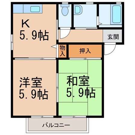 和歌山市駅 バス20分  高松下車：停歩5分 2階の物件間取画像